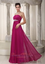 Best Popular Empire Strapless Floor-length Chiffon Beading Prom / Party Dress