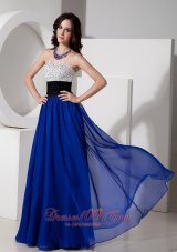 Best Remarkable Royal Blue Empire Sweetheart Prom Dress Chiffon Beading