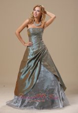 Clearence Olive Green Embroidery In Baton Rouge Louisiana For 2013 Dama Dresses for Quinceanera Custom Made