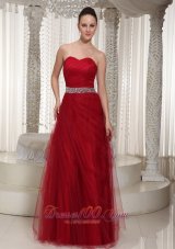 Plus Size Beaded Embellishment Floor-length Tulle Sweetheart Homecoming Dress For Wear