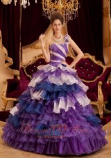 Popular Gorgeous Perfect Quinceanera Dress One Shoulder Ruffles A-line / Princess