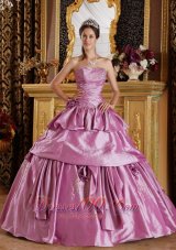 Discount Romantic Lavender Sweet 16 Dress Strapless Taffeta Beading Ball Gown