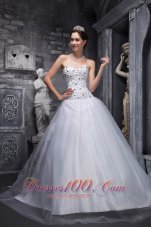 Lovely White Quinceanera Dress Sweetheart Taffeta and Tulle Beading A-Line / Princess Pretty