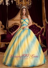 2013 Low price Ombre Color Quinceanera Dress Sweetheart Beading Organza Ball Gown