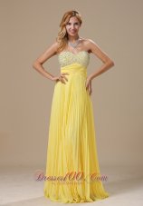 2013 Yellow and Beaded Decorate Bust For 2013 Prom Dress With Pleat Sweetheart In St.Paul