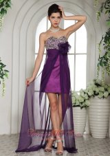 2013 Eggplant Purple Sweetheart A-line Beaded Decorate Bust 2013 Prom Dress With Appliques