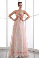 2013 Colorful Sweetheart Prom Dress Ruch Printing Floor-length