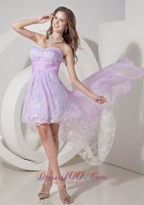 Beautiful Lilac Princess Chiffon High-low Prom Dress