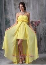 Lovely Yellow Column / Sheath High-low Prom Dress