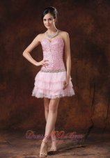 Sequin and Tulle Sweetheart Neckline Mini-length Beaded Decorate Waist 2013 Prom / Homecoming Dress