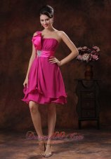 One Shoulder Fuchsia Short Homecoming Dress In 2013 Lake Havasu City Arizona  Dama Dresses