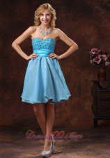 2013 2013 Baby Blue Sweetheart Beaded Decorate Prom Dress With Mini-length in Cocktail