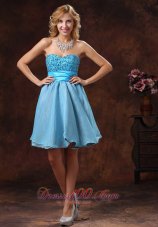 2013 2013 Baby Blue Sweetheart Beaded Decorate Prom Dress With Mini-length in Cocktail