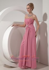 Discount Pretty Dusty Rose Mother of the Bride Dress Column Strapless Floor-length Chiffon Beading