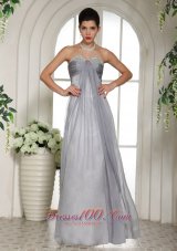 Fashion Gray Beaded Decorate Bust and Ruch Stylish Prom Celebrity Dress In North Carolina