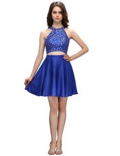 Sleeveless Beading Zipper Casual Dresses