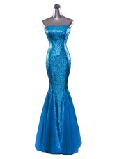 Modern Mermaid Sleeveless Sequins Zipper