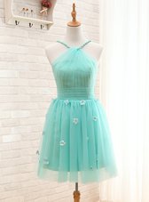 Straps Straps Tulle Sleeveless Mini Length Cocktail Dresses and Hand Made Flower