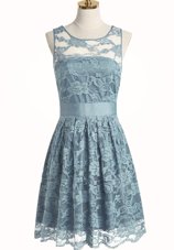 Best Selling Scoop Lace Sleeveless Knee Length Cocktail Dresses and Lace