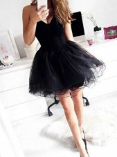 Suitable Straps Straps Lace Sleeveless Knee Length Beading Backless Party Dress Wholesale with Champagne