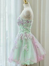 Multi-color Sleeveless Organza Zipper Party Dress Wholesale for Prom