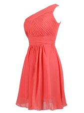 High End Chiffon V-neck Sleeveless Zipper Beading Custom Made in Champagne