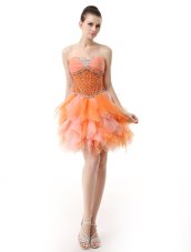 Amazing Multi-color Lace Zipper Party Dress Sleeveless Mini Length Appliques