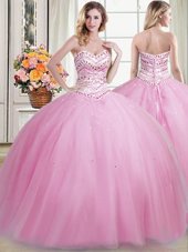 Colorful Sleeveless Lace Up Floor Length Beading Sweet 16 Quinceanera Dress