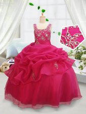 Free and Easy Square Sleeveless Beading and Pick Ups Zipper Party Dresses