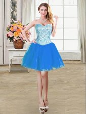 Organza Sleeveless Mini Length Club Wear and Beading