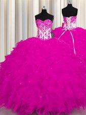 Sweetheart Sleeveless Organza 15 Quinceanera Dress Appliques Lace Up