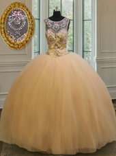 Aqua Blue Quinceanera Gown Military Ball and Sweet 16 and Quinceanera and For with Beading and Ruffles Sweetheart Sleeveless Sweep Train Lace Up