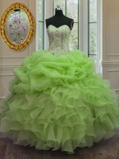Modern Pick Ups Floor Length 15th Birthday Dress Sweetheart Sleeveless Lace Up