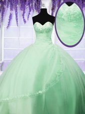 Chic Sleeveless Beading Lace Up Sweet 16 Dress