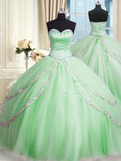 With Train Ball Gowns Sleeveless 15 Quinceanera Dress Court Train Lace Up