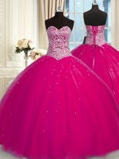 Wonderful Halter Top Sleeveless Beading and Sequins Lace Up Quinceanera Dress