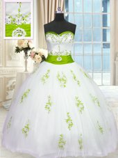 Black Sweetheart Lace Up Beading and Ruffles Vestidos de Quinceanera Sleeveless