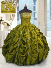 Three Piece Sleeveless Tulle Lace Up Quinceanera Dress for Military Ball and Sweet 16 and Quinceanera