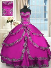 Popular Sweetheart Sleeveless Quinceanera Dresses Floor Length Beading and Ruffles Blue And White Organza