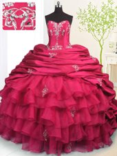 Sophisticated Sleeveless Organza Floor Length Lace Up Quince Ball Gowns in Aqua Blue for with Beading and Ruffles
