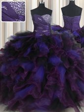 Attractive Floor Length Ball Gowns Sleeveless Multi-color Vestidos de Quinceanera Lace Up