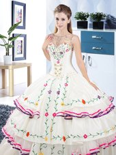 Trendy Off the Shoulder Fuchsia Sleeveless Beading and Ruffles Floor Length Ball Gown Prom Dress