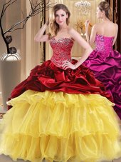 Floor Length Ball Gowns Sleeveless Multi-color Ball Gown Prom Dress Lace Up