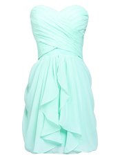 Scoop Sleeveless Zipper Womens Party Dresses Multi-color Chiffon