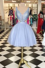 Knee Length Lavender Cocktail Dresses Sweetheart Sleeveless Zipper