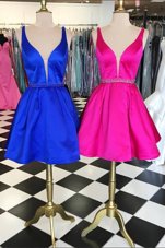 Simple Sleeveless Zipper Knee Length Belt Cocktail Dress