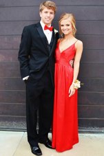 Red Sleeveless Chiffon Backless Prom Dresses for Prom and Party