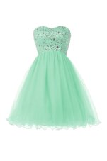 Ball Gowns Club Wear Aqua Blue Sweetheart Tulle Sleeveless Floor Length Lace Up