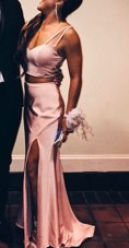 Fabulous Mermaid Pink Sleeveless Sweep Train Ruching Prom Dress