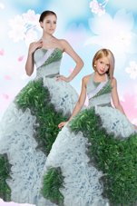 Top Selling Multi-color Sleeveless Sequins and Pick Ups Floor Length Quinceanera Dresses